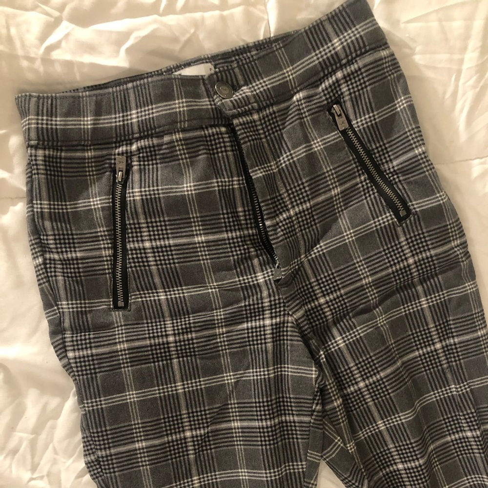 Plaid Skinny Cropped Pants HOLLISTER